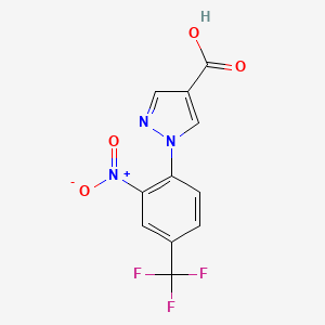 1-[2-nitro-4-(trifluoromethyl)phenyl]-1H-pyrazole-4-carboxylic acid