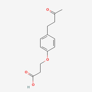 molecular formula C13H16O4 B2430729 3-[4-(3-Oxobutyl)phenoxy]propanoic acid CAS No. 926196-68-1