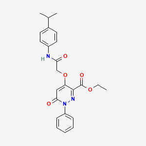 molecular formula C24H25N3O5 B2430731 4-(2-((4-异丙基苯基)氨基)-2-氧代乙氧基)-6-氧代-1-苯基-1,6-二氢吡啶-3-羧酸乙酯 CAS No. 899943-50-1