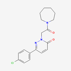 molecular formula C18H20ClN3O2 B2430734 2-(2-(azepan-1-yl)-2-oxoethyl)-6-(4-chlorophenyl)pyridazin-3(2H)-one CAS No. 923101-59-1
