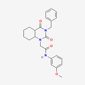 molecular formula C24H21N3O4 B2430739 2-(3-benzyl-2,4-dioxo-1,2,3,4-tetrahydroquinazolin-1-yl)-N-(3-methoxyphenyl)acetamide CAS No. 892291-72-4