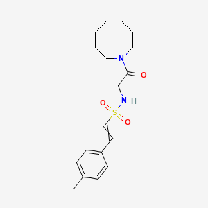 N-[2-(azocan-1-yl)-2-oxoethyl]-2-(4-methylphenyl)ethene-1-sulfonamide