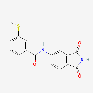 molecular formula C16H12N2O3S B2430749 N-(1,3-dioxoisoindol-5-yl)-3-methylsulfanylbenzamide CAS No. 896340-61-7