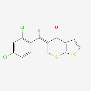 (5Z)-5-[(2,4-dichlorophenyl)methylidene]-4H,5H,6H-thieno[2,3-b]thiopyran-4-one
