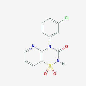 molecular formula C12H8ClN3O3S B2430752 4-(3-氯苯基)-2H-吡啶并[2,3-e][1,2,4]噻二嗪-3(4H)-酮 1,1-二氧化物 CAS No. 1707587-09-4