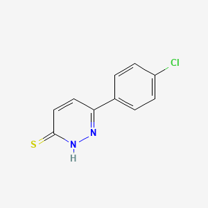 molecular formula C10H7ClN2S B2430753 6-(4-Chlorophenyl)pyridazine-3-thiol CAS No. 70391-14-9