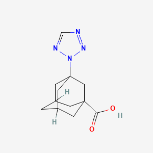 molecular formula C12H16N4O2 B2430757 3-Tetrazol-2-yl-adamantane-1-carboxylic acid CAS No. 438218-00-9; 74815-22-8