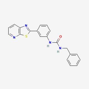 1-Benzyl-3-(3-(thiazolo[5,4-b]pyridin-2-yl)phenyl)urea