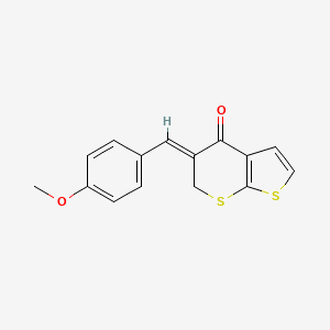 molecular formula C15H12O2S2 B2430761 5-[(Z)-(4-methoxyphenyl)methylidene]-4H-thieno[2,3-b]thiopyran-4(6H)-one CAS No. 478246-93-4