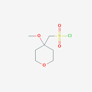 molecular formula C7H13ClO4S B2430764 (4-Methoxyoxan-4-yl)methanesulfonyl chloride CAS No. 1783946-02-0
