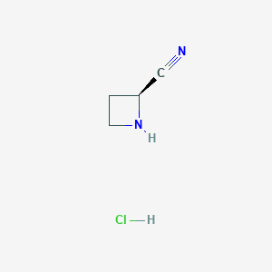 molecular formula C10H14N4O4 B2430767 (2S)-Azetidine-2-carbonitrile hydrochloride CAS No. 1638764-97-2