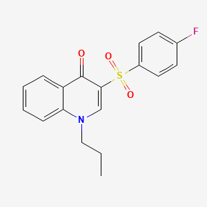 molecular formula C18H16FNO3S B2430771 3-((4-氟苯基)磺酰)-1-丙基喹啉-4(1H)-酮 CAS No. 899214-19-8