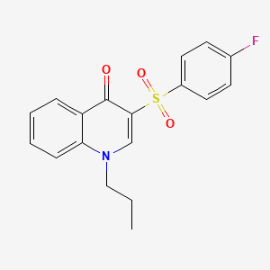 molecular formula C18H16FNO3S B2430771 3-((4-Fluorphenyl)sulfonyl)-1-propylchinolin-4(1H)-on CAS No. 899214-19-8