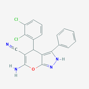 6-Amino-4-(2,3-dichlorophenyl)-3-phenyl-2,4-dihydropyrano[2,3-c]pyrazole-5-carbonitrile