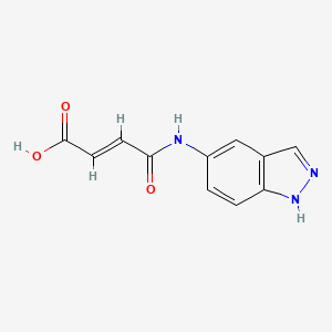 molecular formula C11H9N3O3 B2430784 3-[(1H-indazol-5-yl)carbamoyl]prop-2-enoic acid CAS No. 332033-19-9