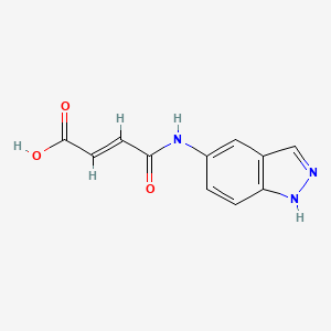 molecular formula C11H9N3O3 B2430784 Ácido 3-[(1H-indazol-5-il)carbamoil]prop-2-enoico CAS No. 332033-19-9