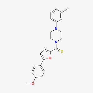molecular formula C23H24N2O2S B2430788 (5-(4-Methoxyphenyl)furan-2-yl)(4-(m-tolyl)piperazin-1-yl)methanethione CAS No. 477288-40-7