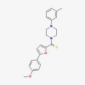 molecular formula C23H24N2O2S B2430788 ((5-(4-Metoxifenil)furan-2-il)(4-(m-tolilo)piperazin-1-il)metanotiona CAS No. 477288-40-7