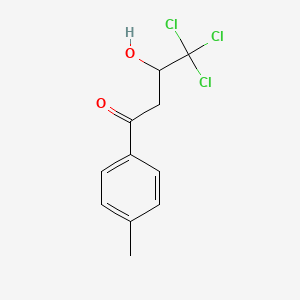 molecular formula C11H11Cl3O2 B2430792 4,4,4-Trichloro-3-hydroxy-1-(4-methylphenyl)butan-1-one CAS No. 254732-54-2