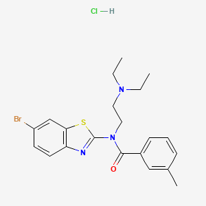 molecular formula C21H25BrClN3OS B2430793 N-(6-溴苯并[d]噻唑-2-基)-N-(2-(二乙基氨基)乙基)-3-甲基苯甲酰胺盐酸盐 CAS No. 1215706-98-1