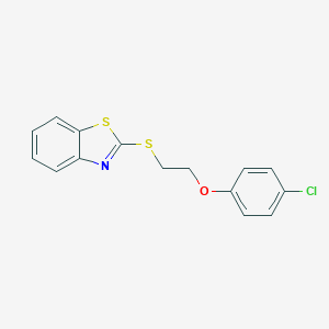 molecular formula C15H12ClNOS2 B243080 2-(1,3-Benzothiazol-2-ylsulfanyl)ethyl 4-chlorophenyl ether 