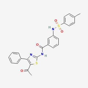 N-(5-acetyl-4-phenylthiazol-2-yl)-3-(4-methylphenylsulfonamido)benzamide