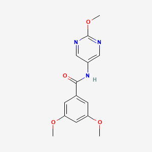 3,5-dimethoxy-N-(2-methoxypyrimidin-5-yl)benzamide