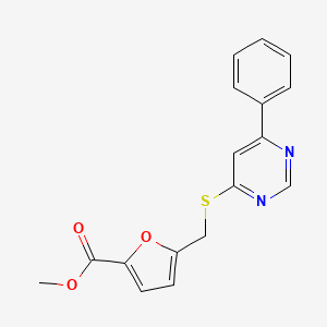 Methyl 5-[(6-phenylpyrimidin-4-ylthio)methyl]furan-2-carboxylate