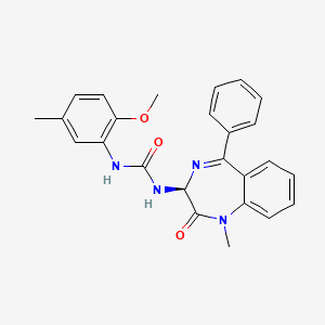 1-(1-methyl-2-oxo-5-phenyl-2,3-dihydro-1H-1,4-diazepin-3-yl)-3-(2-methoxy-5-methylphenyl)urea