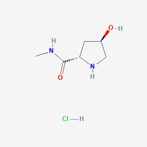 molecular formula C6H13ClN2O2 B2430849 (2S,4R)-4-Hydroxy-N-methylpyrrolidine-2-carboxamide;hydrochloride CAS No. 937799-52-5