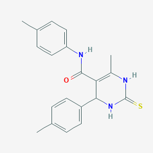 molecular formula C20H21N3OS B243085 6-methyl-N,4-bis(4-methylphenyl)-2-thioxo-1,2,3,4-tetrahydropyrimidine-5-carboxamide 