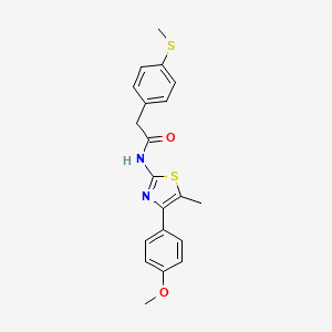 molecular formula C20H20N2O2S2 B2430866 N-(4-(4-methoxyphenyl)-5-methylthiazol-2-yl)-2-(4-(methylthio)phenyl)acetamide CAS No. 919844-32-9