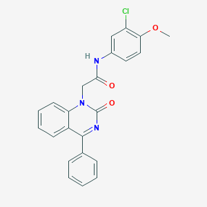 molecular formula C23H18ClN3O3 B2430868 N-(3-chloro-4-methoxyphenyl)-2-(2-oxo-4-phenylquinazolin-1(2H)-yl)acetamide CAS No. 941877-07-2