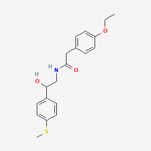 molecular formula C19H23NO3S B2430877 2-(4-ethoxyphenyl)-N-(2-hydroxy-2-(4-(methylthio)phenyl)ethyl)acetamide CAS No. 1448131-00-7