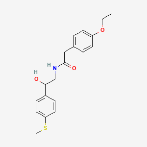 molecular formula C19H23NO3S B2430877 2-(4-乙氧基苯基)-N-(2-羟基-2-(4-(甲硫基)苯基)乙基)乙酰胺 CAS No. 1448131-00-7