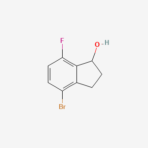 molecular formula C9H8BrFO B2430879 4-bromo-7-fluoro-2,3-dihydro-1H-inden-1-ol CAS No. 1429245-85-1