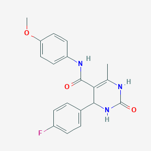 molecular formula C19H18FN3O3 B243088 4-(4-fluorophenyl)-N-(4-methoxyphenyl)-6-methyl-2-oxo-1,2,3,4-tetrahydropyrimidine-5-carboxamide 