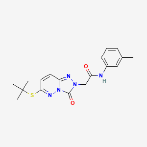 2-(6-(tert-butylthio)-3-oxo-[1,2,4]triazolo[4,3-b]pyridazin-2(3H)-yl)-N-(m-tolyl)acetamide