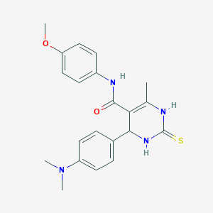 molecular formula C21H24N4O2S B243089 4-[4-(dimethylamino)phenyl]-N-(4-methoxyphenyl)-6-methyl-2-thioxo-1,2,3,4-tetrahydro-5-pyrimidinecarboxamide 