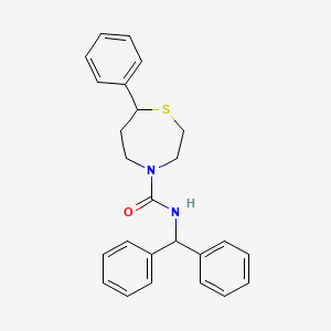 molecular formula C25H26N2OS B2430890 N-benzhydryl-7-phenyl-1,4-thiazepane-4-carboxamide CAS No. 1797347-84-2
