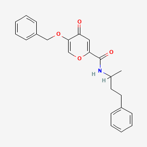 5-(benzyloxy)-4-oxo-N-(4-phenylbutan-2-yl)-4H-pyran-2-carboxamide