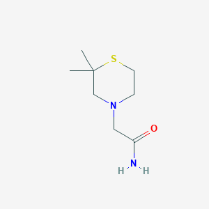 molecular formula C8H16N2OS B2430897 2-(2,2-Dimethylthiomorpholin-4-yl)acetamide CAS No. 1594637-08-7