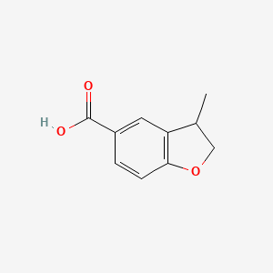 molecular formula C10H10O3 B2430903 3-Methyl-2,3-dihydro-1-benzofuran-5-carboxylic acid CAS No. 1537587-70-4