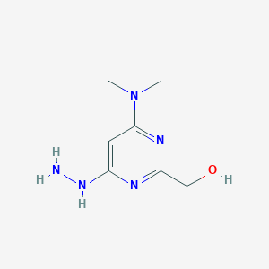 molecular formula C7H13N5O B2430908 [4-(Dimethylamino)-6-hydrazinylpyrimidin-2-yl]methanol CAS No. 2095410-70-9