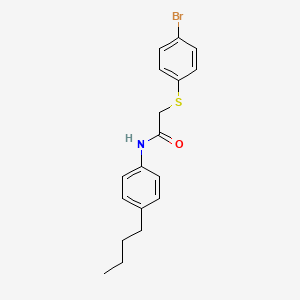 2-[(4-bromophenyl)sulfanyl]-N-(4-butylphenyl)acetamide