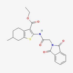 Ethyl 2-(2-(1,3-dioxoisoindolin-2-yl)acetamido)-6-methyl-4,5,6,7-tetrahydrobenzo[b]thiophene-3-carboxylate