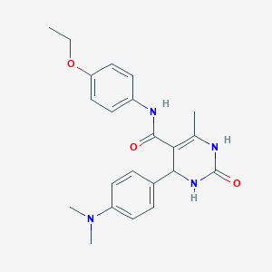 molecular formula C22H26N4O3 B243092 4-[4-(dimethylamino)phenyl]-N-(4-ethoxyphenyl)-6-methyl-2-oxo-1,2,3,4-tetrahydro-5-pyrimidinecarboxamide 