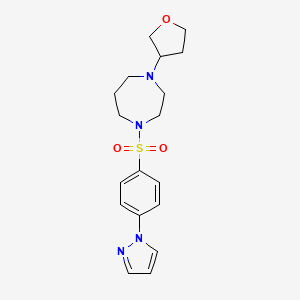 1-((4-(1H-pyrazol-1-yl)phenyl)sulfonyl)-4-(tetrahydrofuran-3-yl)-1,4-diazepane