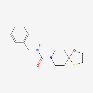 molecular formula C15H20N2O2S B2430922 N-苄基-1-氧杂-4-硫杂-8-氮杂螺[4.5]癸烷-8-甲酰胺 CAS No. 1351597-61-9