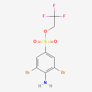 molecular formula C8H6Br2F3NO3S B2430923 2,2,2-Trifluoroethyl 4-amino-3,5-dibromobenzenesulfonate CAS No. 200876-80-8